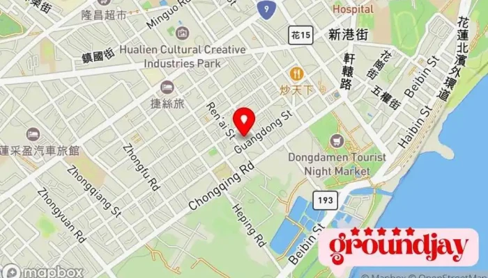 地图 爱颐旅店开发股份有限公司 宾馆 在 Hualien County, Hualien City