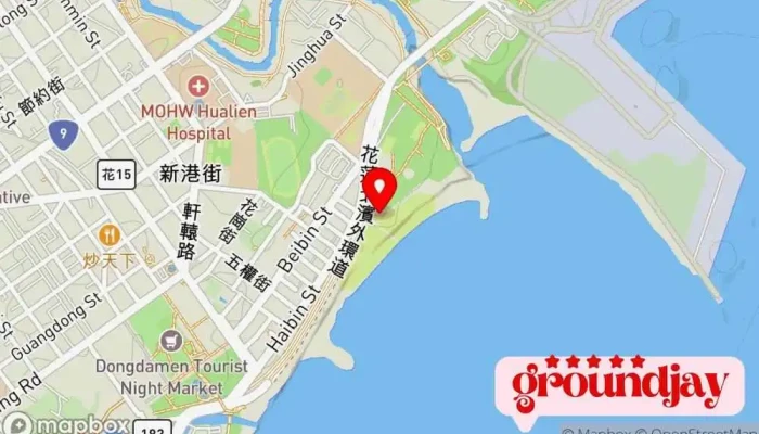地图 北滨公园 公园 在 Hualien County, Hualien City