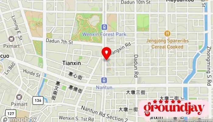 地图 大傳數位科技有限公司 软件公司, IT 咨询, 电子商务服务, 网站设计师 在 Taichung City, Nantun District