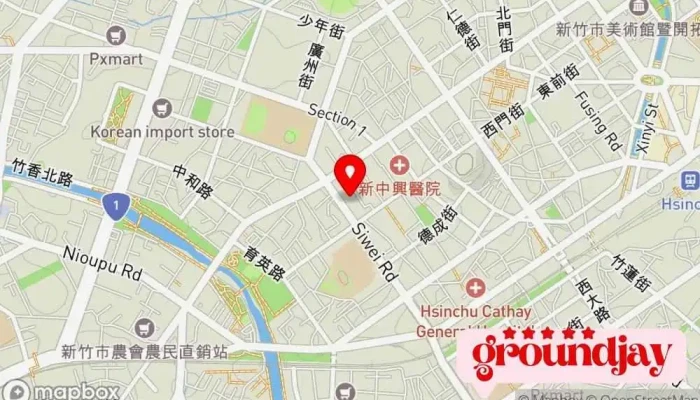 Da Yu WordpressWang Ye She Ji Gong Zuo Shi 地圖 - Hsinchu City, North District
