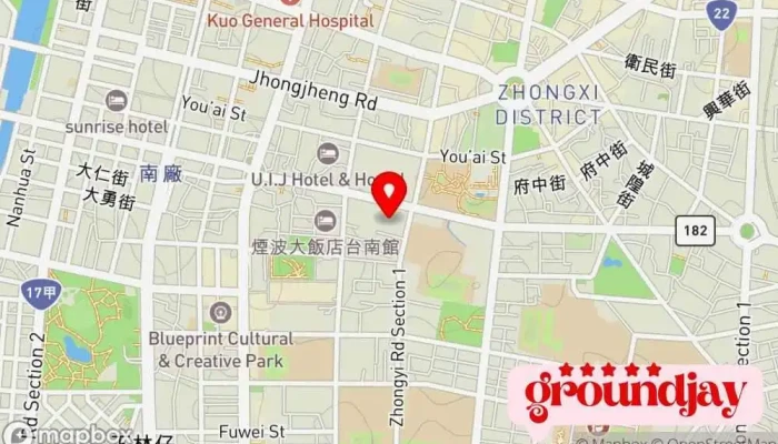 Fa Wu Bu Xing Zheng Zhi Xing Shu Tai Nan Fen Shu 地圖 - Tainan City, West Central District