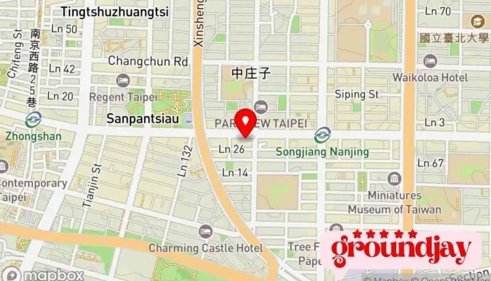 Fa Xian Zhe Lu Xing She You Xian Gong Si 地圖 - Taipei City, Zhongshan District