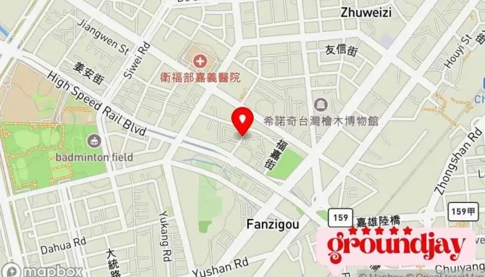 Fan Ya Bao Jing Jia Yi Xing Zheng Zhong Xin 地圖 - Chiayi City, West District