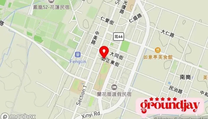 地图 凤林  在 花莲市凤林镇
