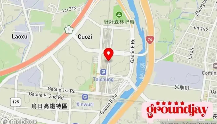 Gao Tie Tai Zhong Zhan 地圖 - Taichung City, Wuri District