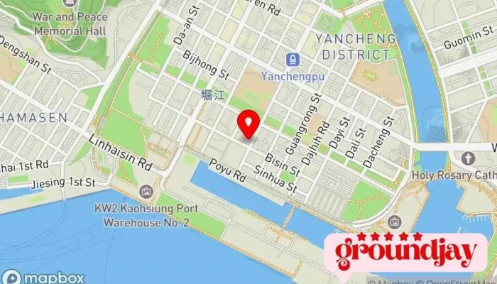 地图 高雄港区土地开发股份有限公司 企业办公场所 在 Kaohsiung City, Yancheng District