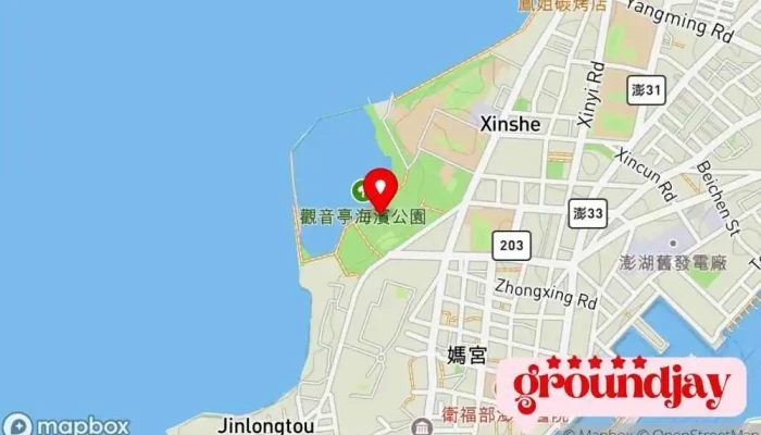 地图 观音亭亲水游憩区 公园, 旅游胜地 在 Penghu County, Magong City