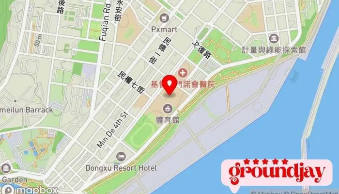 地图 国立花莲高级中学 高中, 男子高中 在 Hualien County, Hualien City