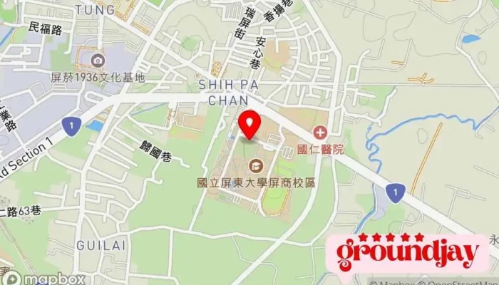 Guo Li Ping Dong Da Xue Ping Shang Xue Yuan 地圖 - Pingtung County, Pingtung City
