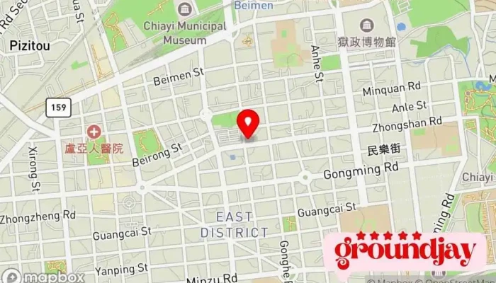 地图 嘉义市政府财政税务局 政府机构 在 Chiayi City, East District