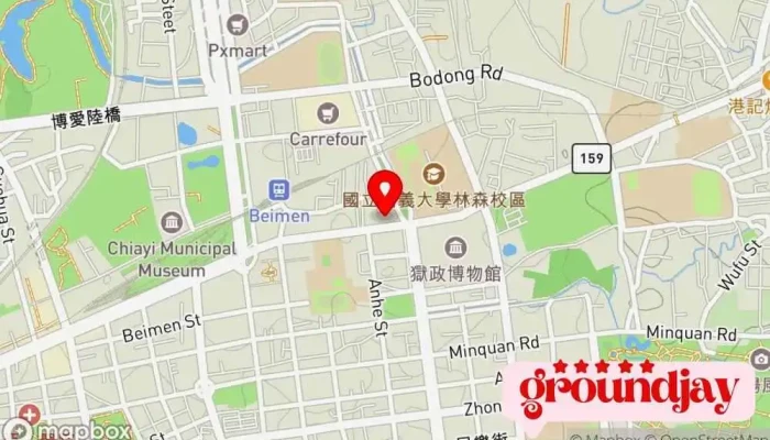 地图 嘉义 台庆不动产 桧意加盟店 房地产中介 在 Chiayi City, East District