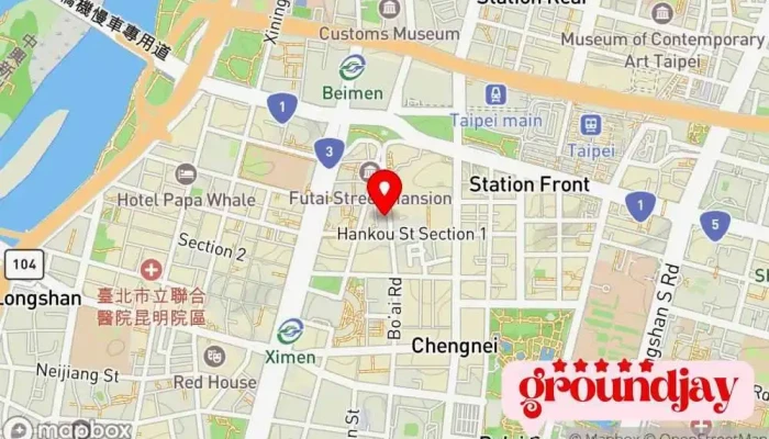 Jiang Neng Shu Wei Xing Xiao You Xian Gong Si 地圖 - Taipei City, Zhongzheng District