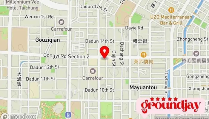 Jie Sheng Yun Duan Ke Ji Gu Fen You Xian Gong Si Tai Zhong Ban Shi Chu 地圖 - Taichung City, Nantun District