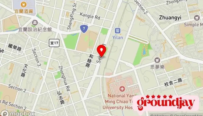 Jiu Yi Lan Zhan 地圖 - 宜兰县宜兰市