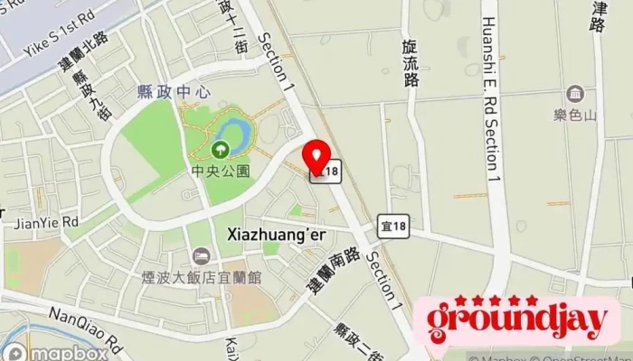 Jiu Yu Xing Guan 地圖 - Yilan County, Yilan City