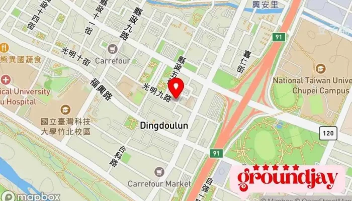 Ke Jian Guan Li Gu Wen Gu Fen You Xian Gong Si  Xin Zhu Fen Gong Si 地圖 - Hsinchu County, Zhubei City