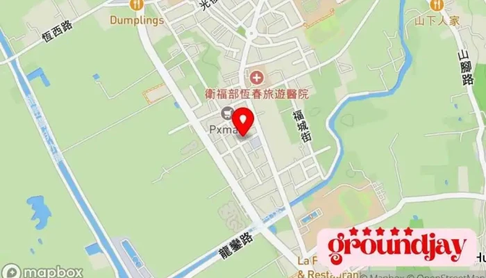 Ken Ding Fu Li Dun Fan Dian 地圖 - Pingtung County, Hengchun Township