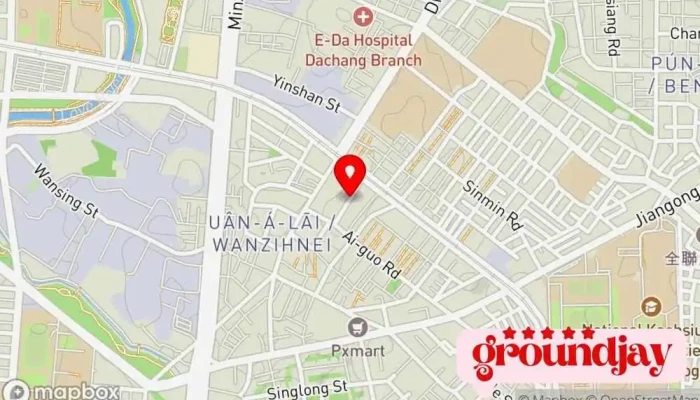 地图 龙腾鑫天地二期 公寓小区 在 Kaohsiung City, Sanmin District