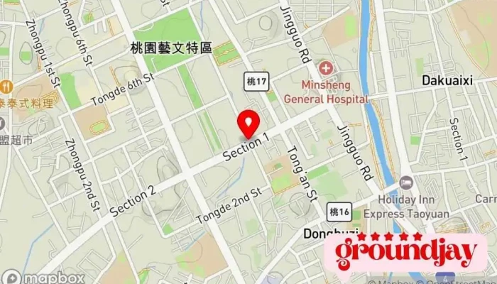 Mei Shang Jie Yi Dian Zi You Xian Gong Si Tai Wan Fen Gong Si 地圖 - Taoyuan City, 桃園區