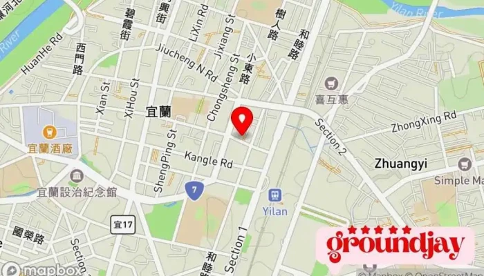 Mu Xia Jing Pin Lu Guan You Xian Gong Si 地圖 - Yilan County, Yilan City