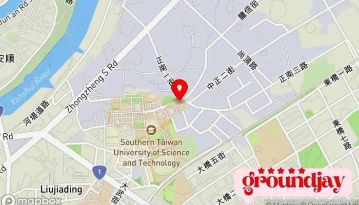 地图 南臺科技大學 科技大学, 大学 在 Tainan City, Yongkang District