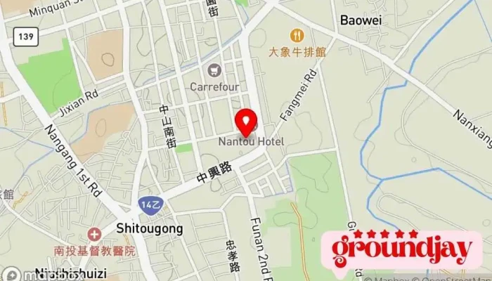 地图 南投县政府 县政府机关 在 Nantou County, Nantou City