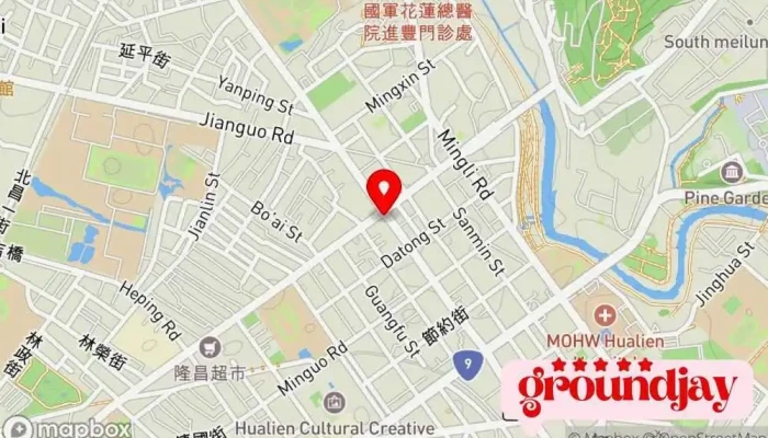 地图 内政部移民署花莲县服务站 移民与归化服务 在 Hualien County, Hualien City