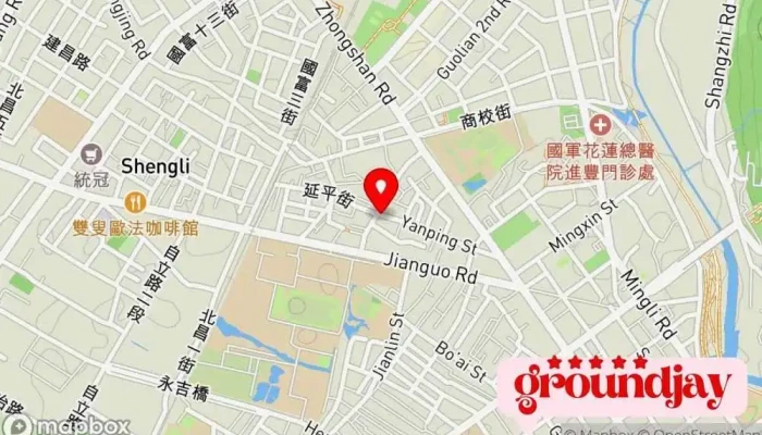 地图 情定花蓮火車站民宿 住宿加早餐型宾馆 在 Hualien County, Hualien City