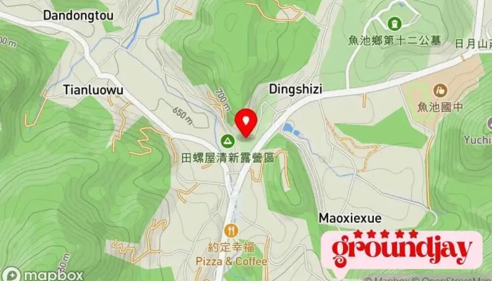 地图 日月老茶厂 遗产性建筑, 茶叶厂商, 旅游胜地 在 Nantou County, Yuchi Township