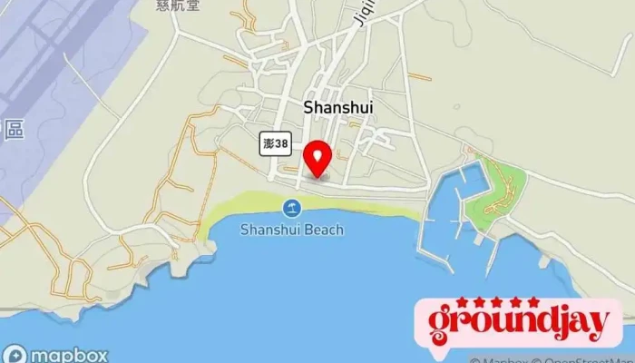 Sha Tan Cheng Bao  Guan Hai Bie Shu Min Su 地圖 - Penghu County, Magong City
