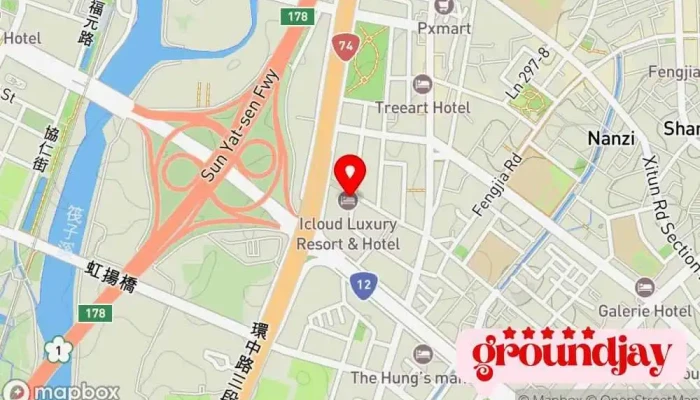 Shui Yun Duan Qi Jian Gai Nian Lu Guan 地圖 - Taichung City, Xitun District