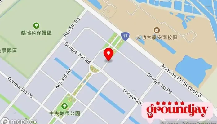 地图 台南科工区服务中心 公交车站 在 台南市安南区