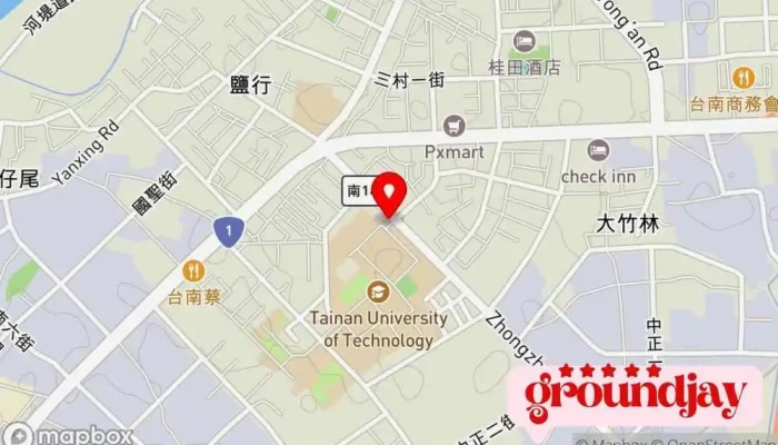 地图 台南应用科技大学 科技大学, 大学 在 Tainan City, Yongkang District