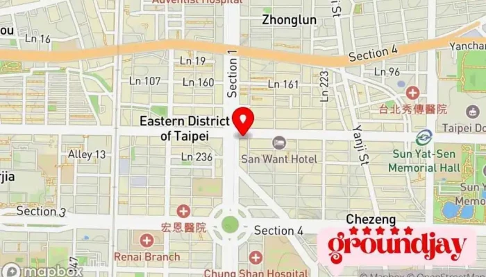 Tai Qi Yun Duan Gu Fen You Xian Gong Si 地圖 - Taipei City, Da’an District