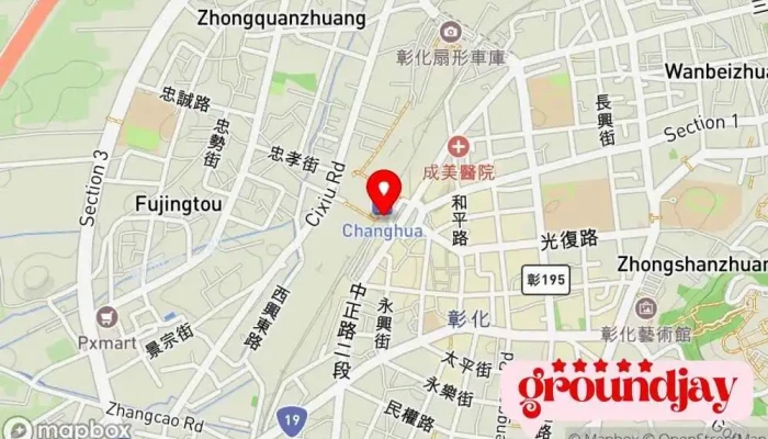 Tai Tie Zhang Hua Zhan Gong Ce 地圖 - Changhua County, Changhua City