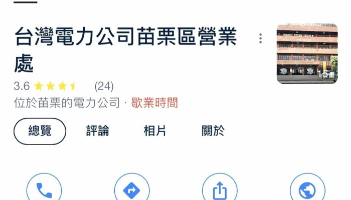 Tai Wan Dian Li Gong Si Miao Li Qu Ying Ye Chu 电力公司 - Miaoli County, Miaoli City