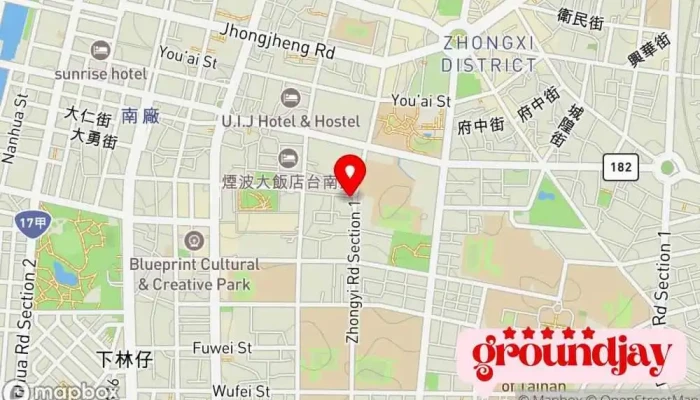 Tai Wan Dian Li Gong Si Tai Nan Qu Ying Ye Chu 地圖 - Tainan City, West Central District