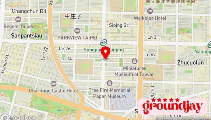 Tai Wan Pu Ke Er Si Gu Fen You Xian Gong Si 地圖 - Taipei City, Zhongshan District