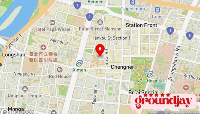 Tai Wan Wang Lu Ren Zheng Gu Fen You Xian Gong Si Twca 地圖 - Taipei City, Zhongzheng District