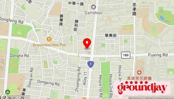 地图 台湾智脑科技有限公司 企业办公场所 在 Tainan City, Yongkang District
