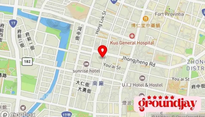 Tai Wan Zhi Neng Gan Ce Ke Ji You Xian Gong Si 地圖 - Tainan City, West Central District