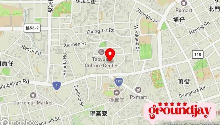 Tao Yuan Shi Zheng Fu Zhi Hui Cheng Xiang Fa Zhan Wei Yuan Hui 地圖 - Taoyuan City, Taoyuan District