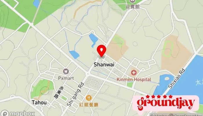 Wang Da Fu Yi Tiao Gen Shan Wai Dian 地圖 - Kinmen County, Jinhu Township