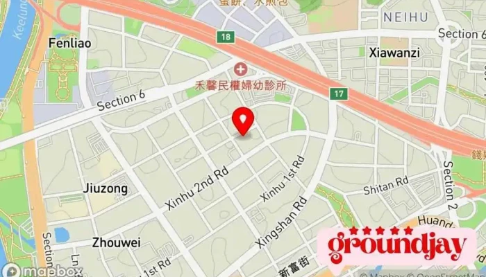 Wang Yin Guo Ji Gu Fen You Xian Gong Si Tai Bei Fen Gong Si 地圖 - Taipei City, Neihu District