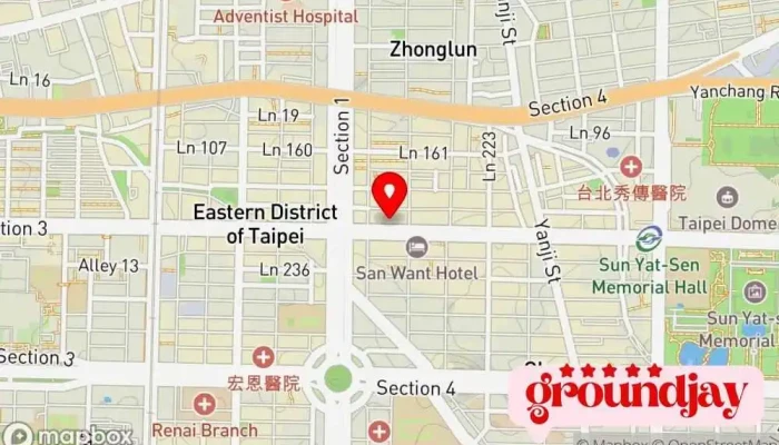 Wang Zhan Dai Lu Ji Gong Zuo Shi 地圖 - Taipei City, Da’an District