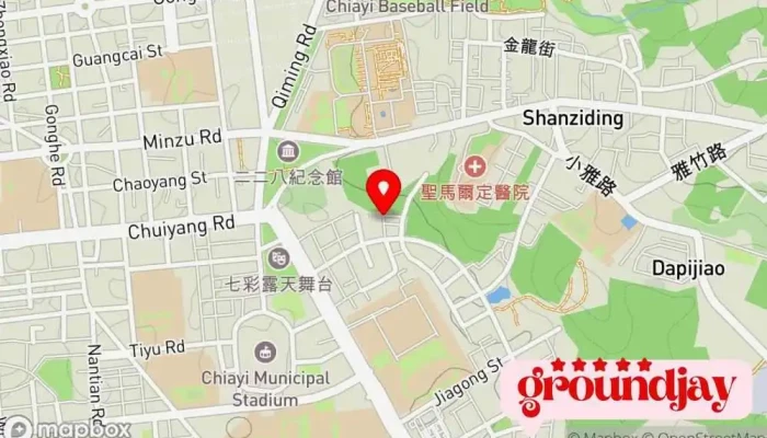 Xie Qiu Xia Ji Zhang Ji Bao Shui Dai Li Ren Shi Wu Suo 地圖 - Chiayi City, East District