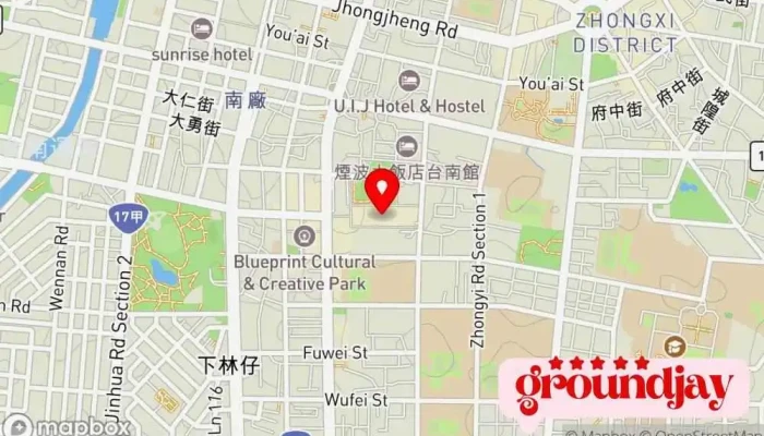 Yi Lai Ming Ren Fang Tai Nan Xin Guang Xi Men Dian 地圖 - Tainan City, West Central District