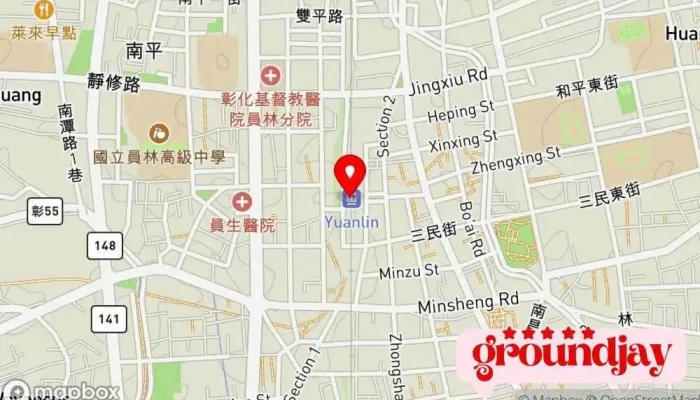 Yuan Lin Che Zhan 地圖 - Changhua County, Yuanlin City