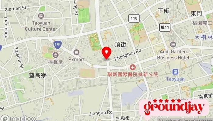 Yun Duan Meng Xiang Jia Shang Wu Zhong Xin Tao Yuan Guan Jie Zhi Deng Ji Ying Ye Deng Ji 地圖 - Taoyuan City, Taoyuan District