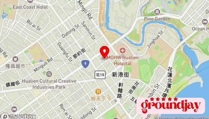 Yun Jing Jing Guan Tao Fang Chu Zu 地圖 - Hualien County, Hualien City